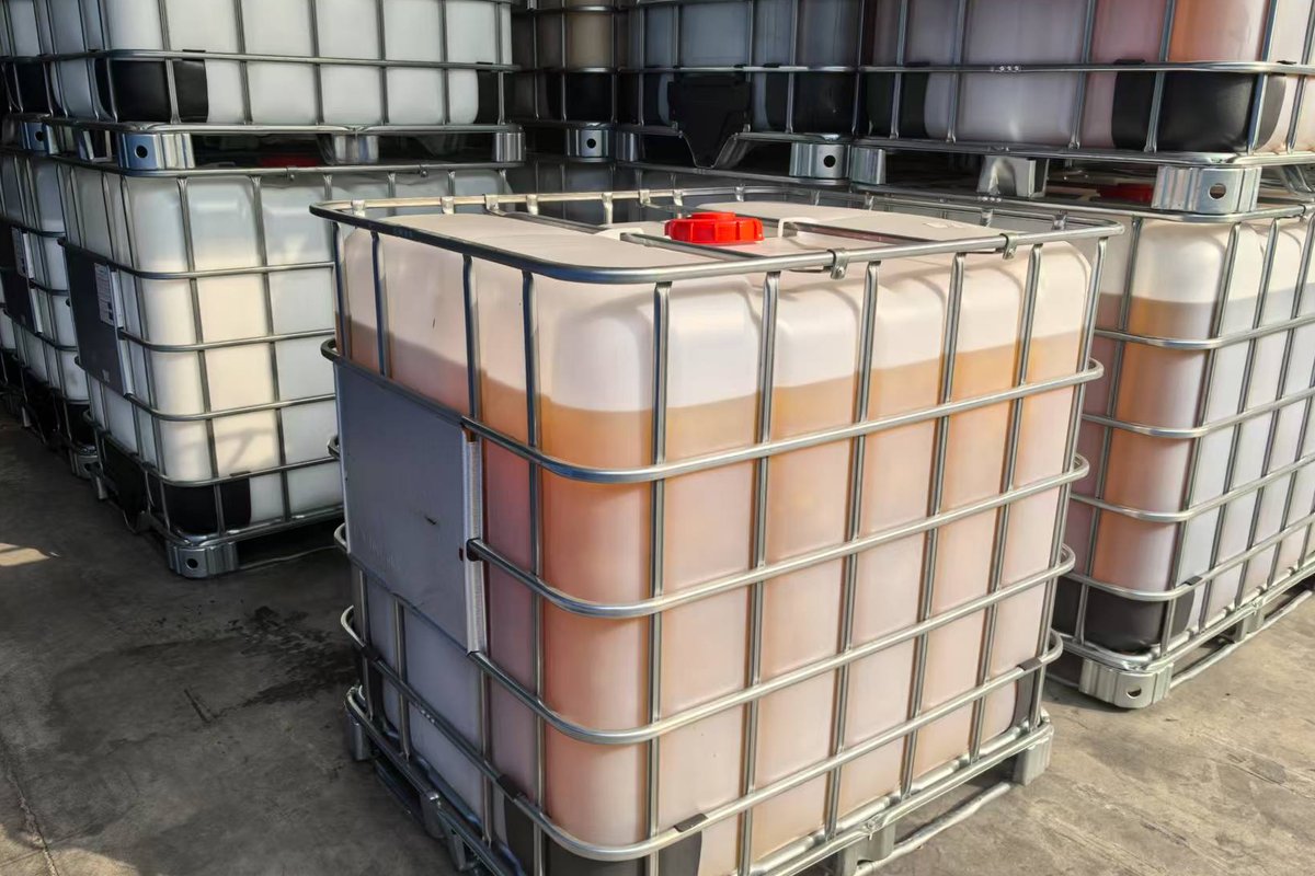 Chemical IBC totes in warehouse